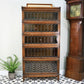 Globe Wernicke Barristers Bookcase in Oak with Diamond Leaded Panes