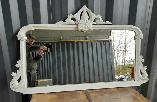 Large Victorian Overmantle Mirror