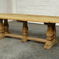 Large French Bleached Oak Farmhouse Dining Table