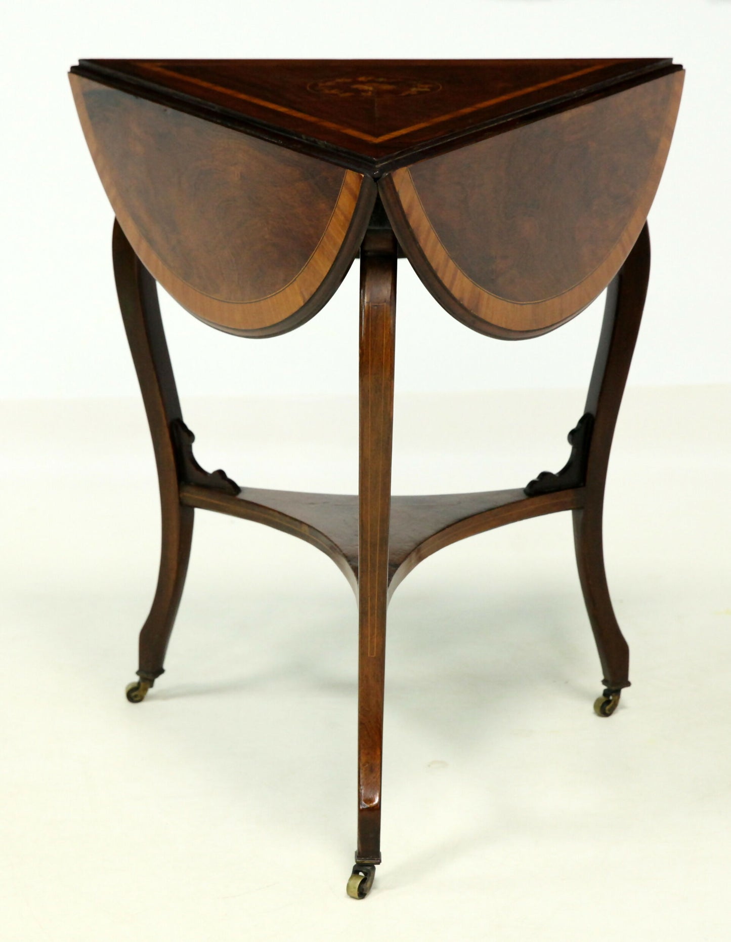 Victorian Inlaid Rosewood And Mahogany Tripod Drop Leaf Table FREE UK Delivery. SBR4375/0912V4
