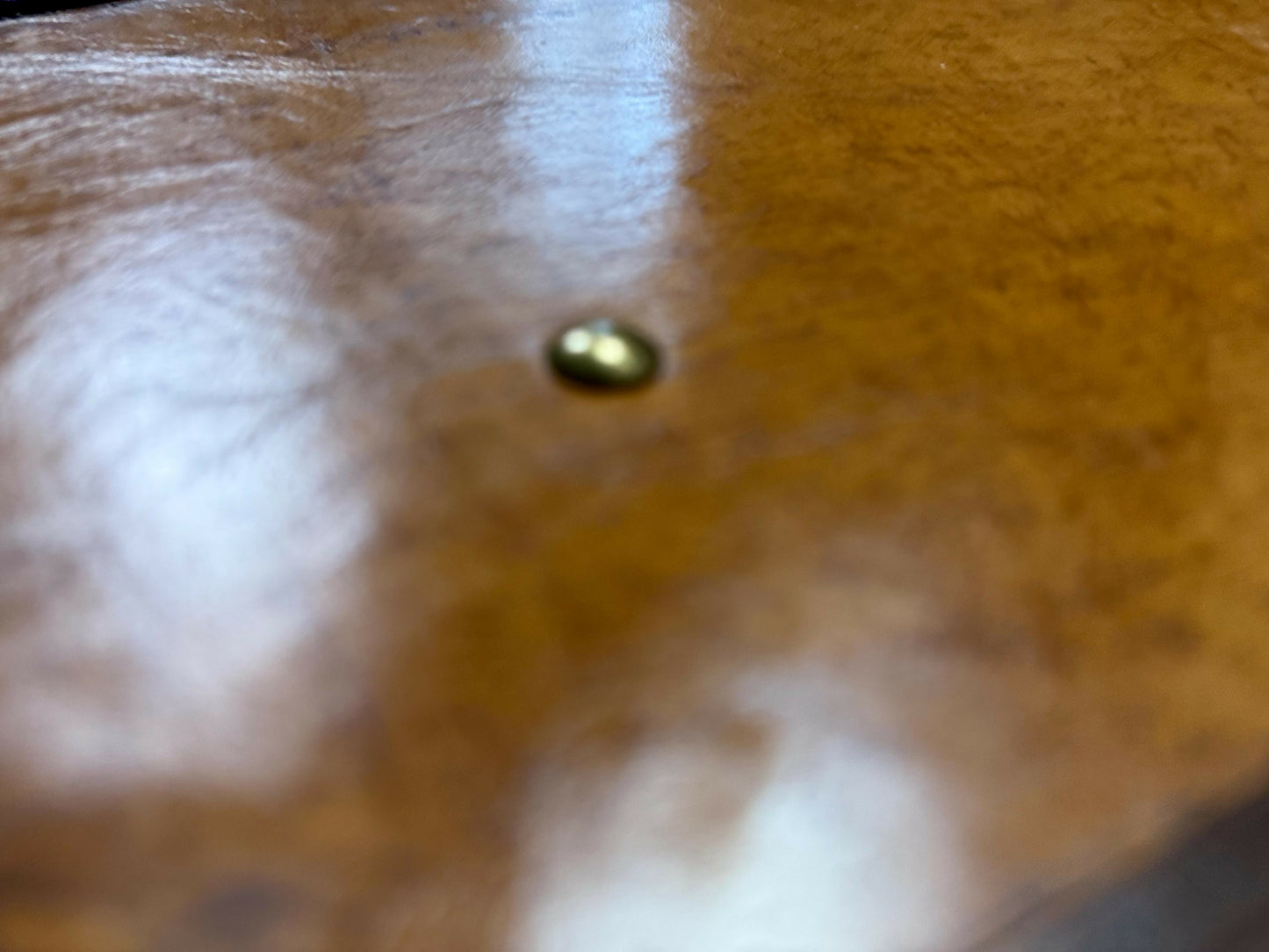 XL Tan Leather English Coffee Table Trunk