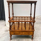 Antique 19th C Walnut Canterbury side table magazine rack.