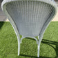 Lloyd loom early 21st century dining or accent chair. Off white with choice of fabric