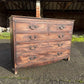 Vintage Georgian Mahogany Chest Of Drawers Complete With Large Linen Drawer
