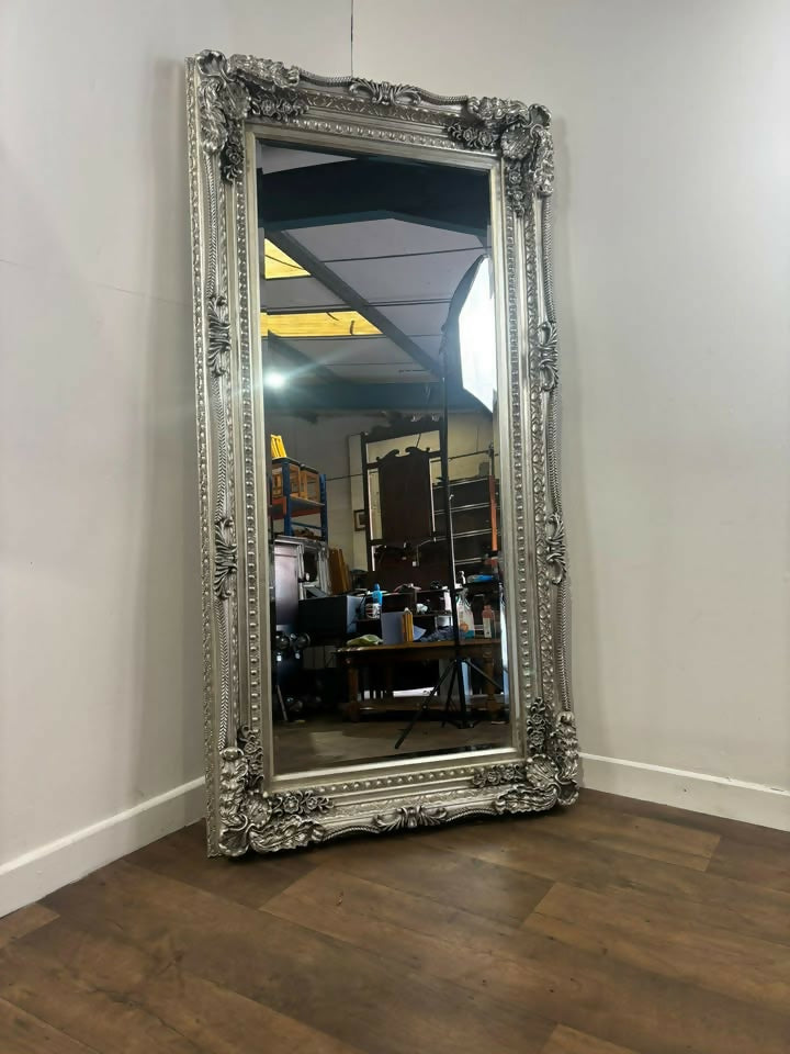 Very Large Gallery Reproduction Rectangular Bevel Edged Lean Mirror / Wall mirror
