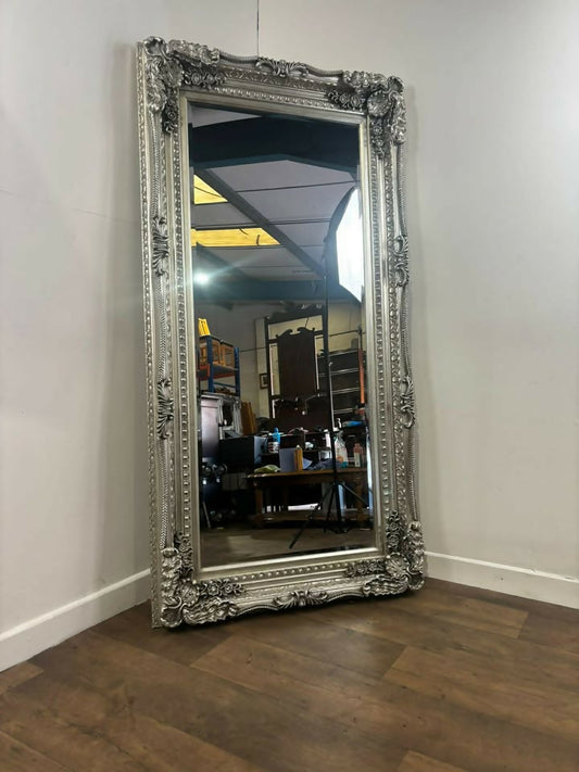 Very Large Gallery Reproduction Rectangular Bevel Edged Lean Mirror / Wall mirror