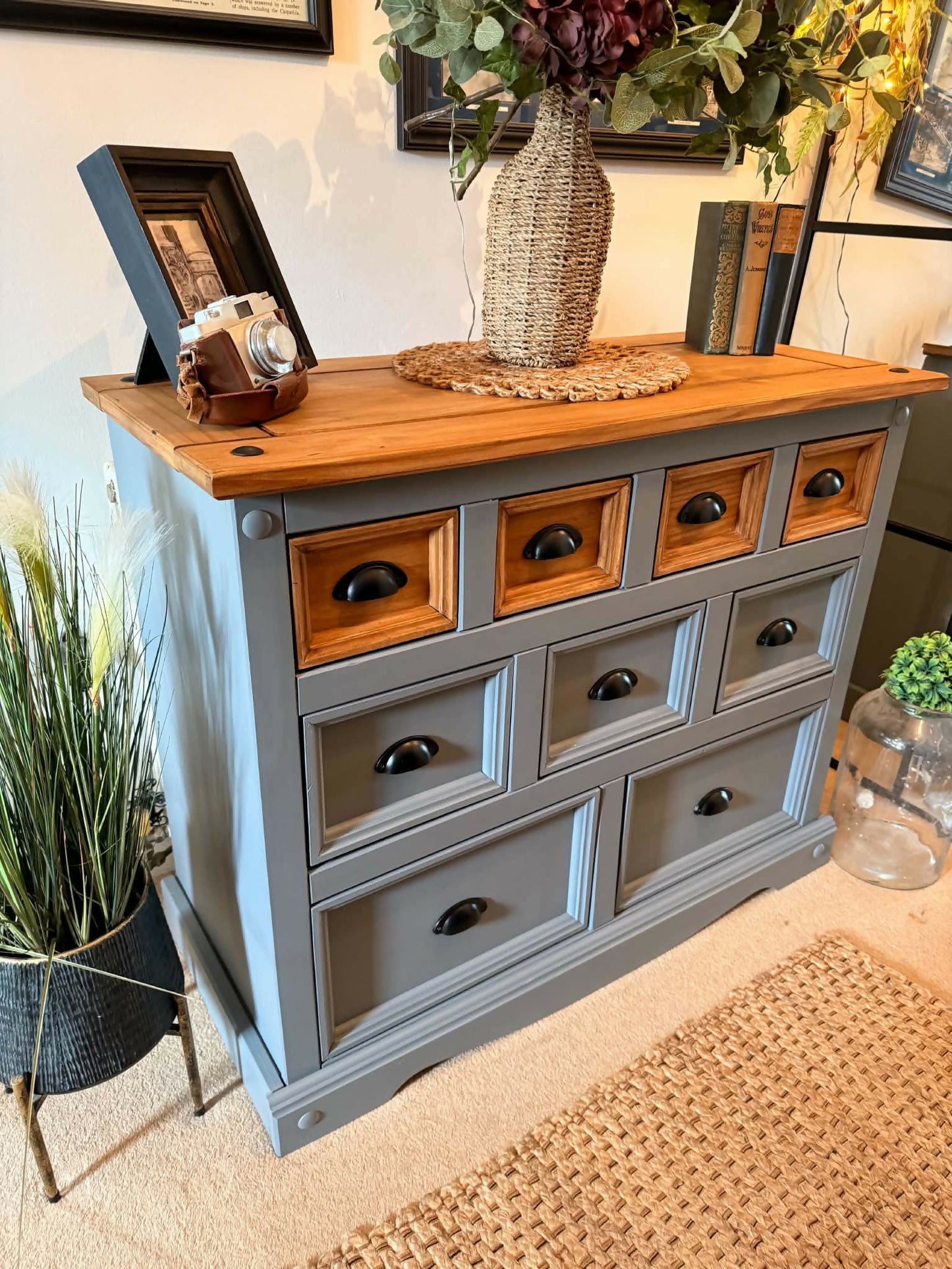 Heritage Grey Apothecary Chest of Drawers