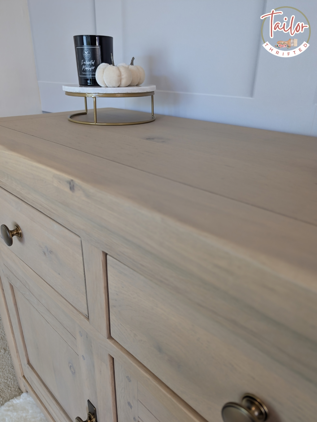 Professionally Upcycled Oak Wood Sideboard | Modern Rustic