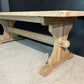 French Bleached Oak Farmhouse Dining Table