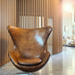 Stunning Leather St Anne Swivel-Club Chair