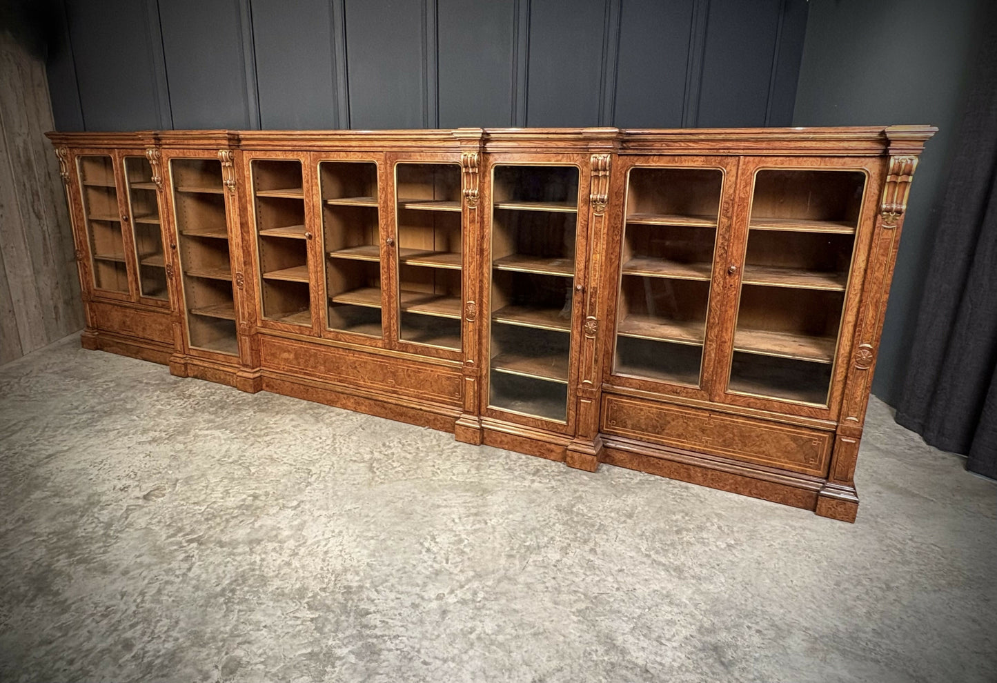 Impressive Extra Large Pollard Oak Vintage Library Bookcase