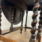 Vintage Oak Drop Leaf Table With Barley Twist Support