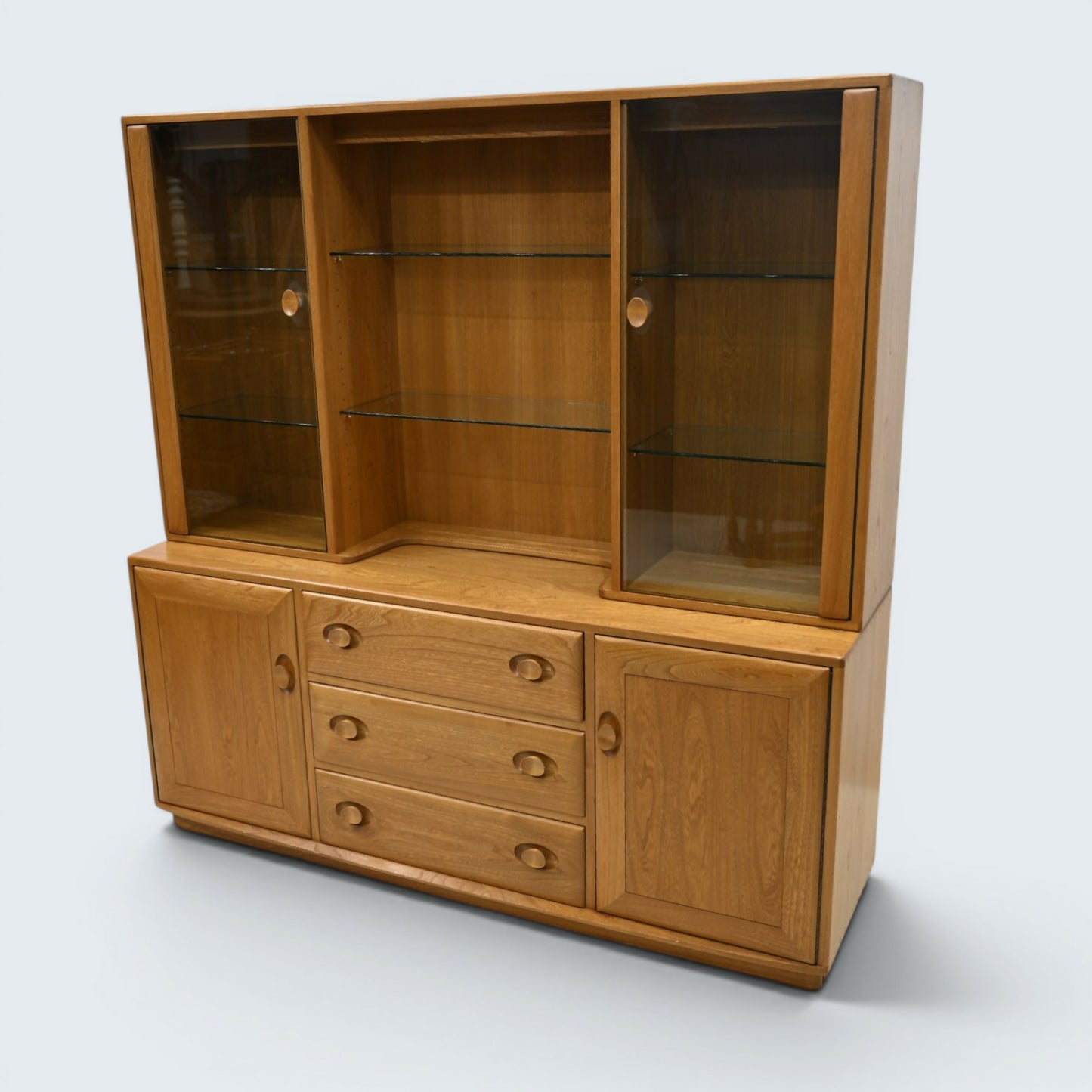 Ercol Windsor Sideboard Display Cabinet Top Light Finish VGC FREE UK Delivery*