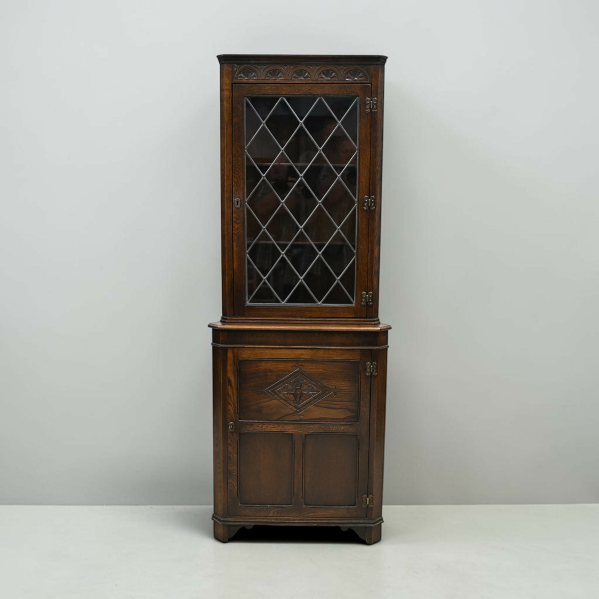 Jaycee Corner Cabinet with Lower Cupboard & 3 Shelves FREE UK Delivery*