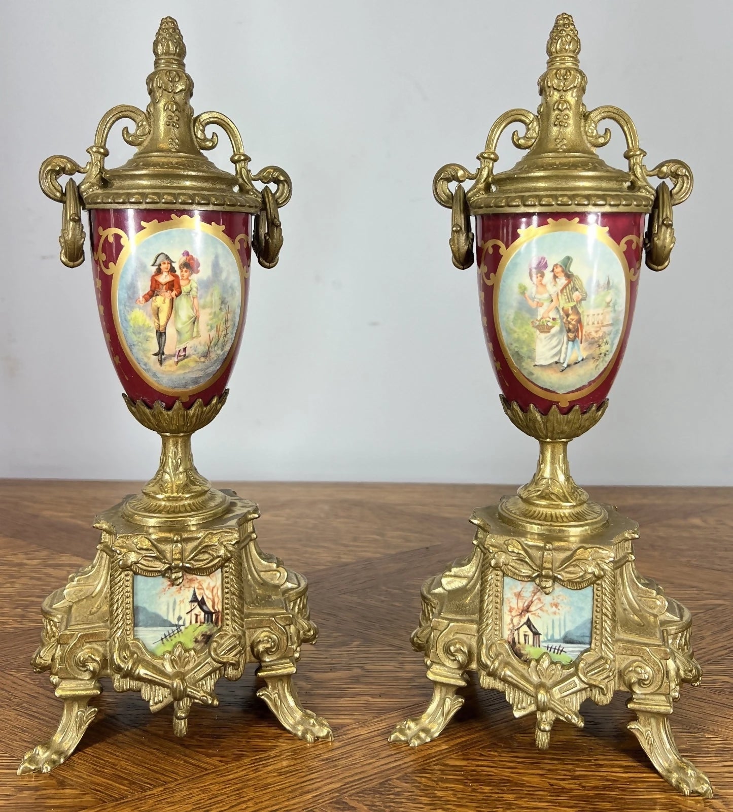 Lancini Imperial Ormolu Porcelain Gilt Brass Mantle Clock LOT 4638