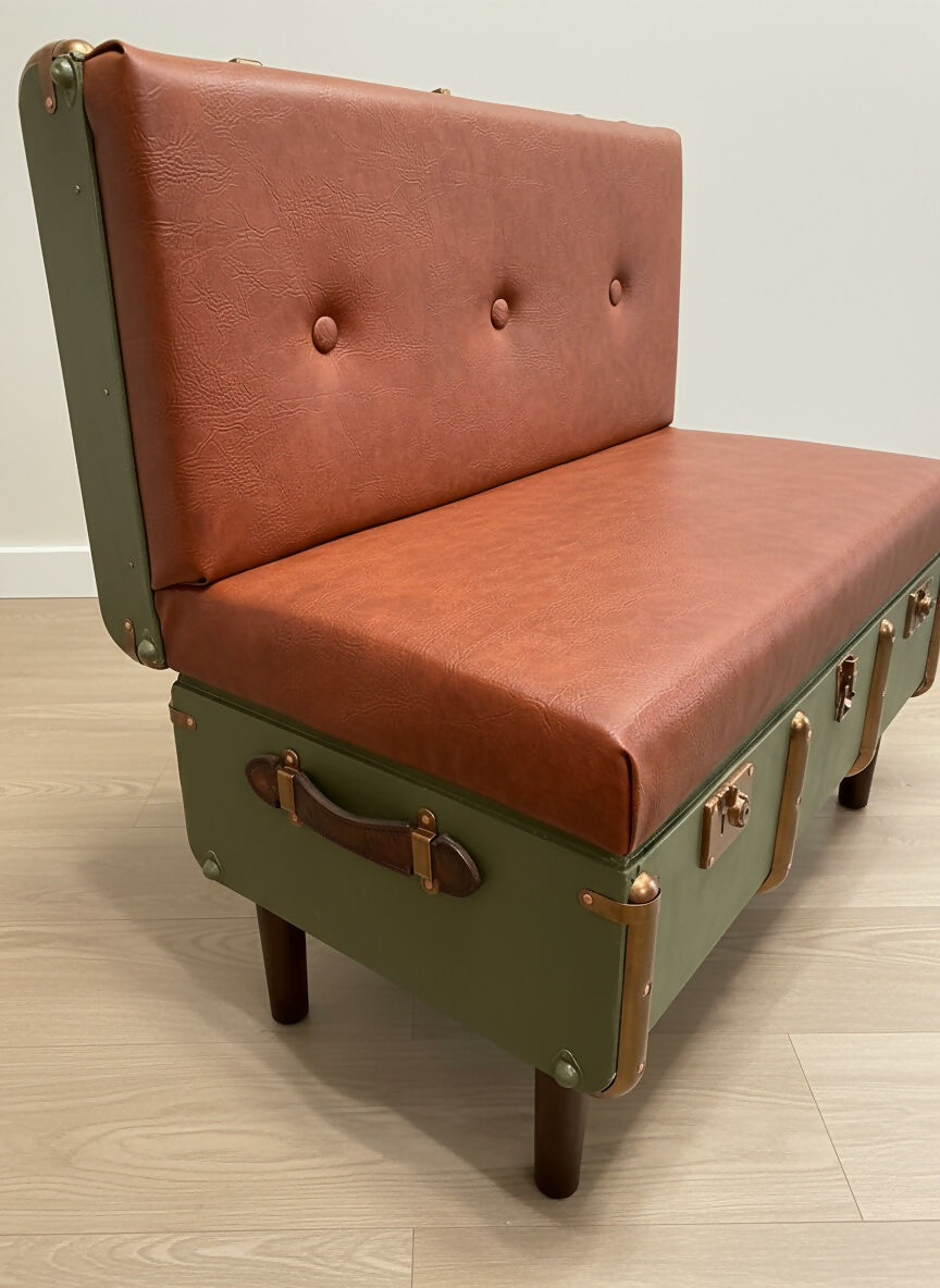 Vintage Trunk Chair - Peace