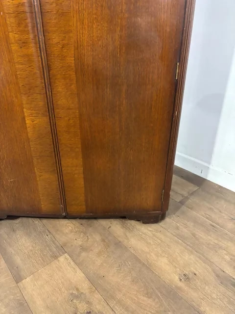 Vintage Oak Fitted Gents Wardrobe