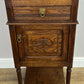 Bedside Table Antique French Style Oak Cabinet Carved Nightstand LOT 6393