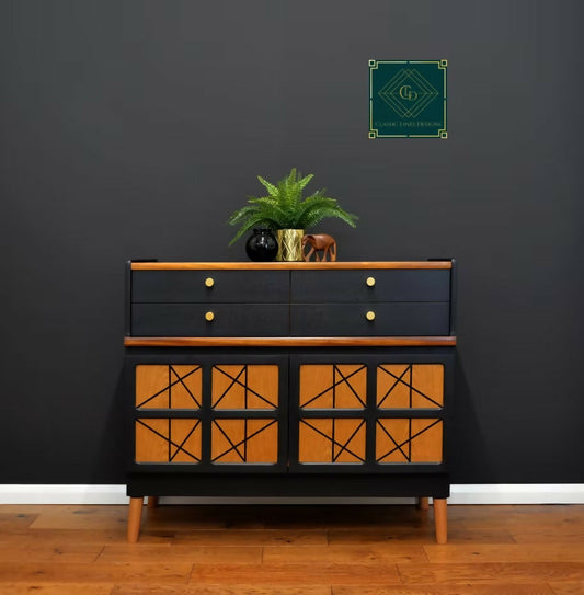 Mid Century Nathan Sideboard, Vintage Teak Drinks cabinet, Retro Media Unit