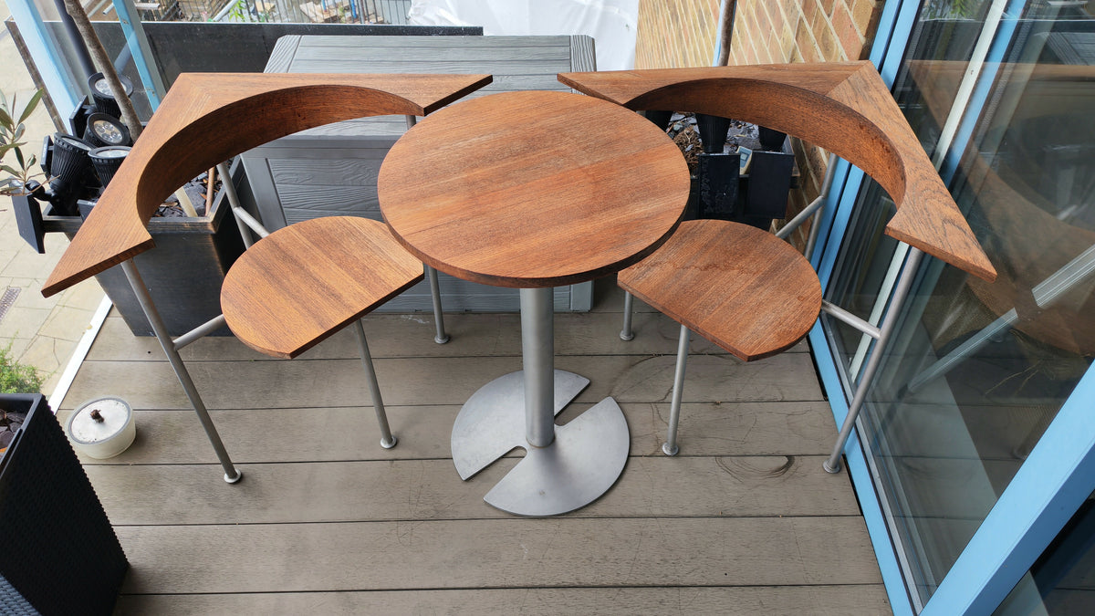 Lister Lutyens patio teak table chairs set