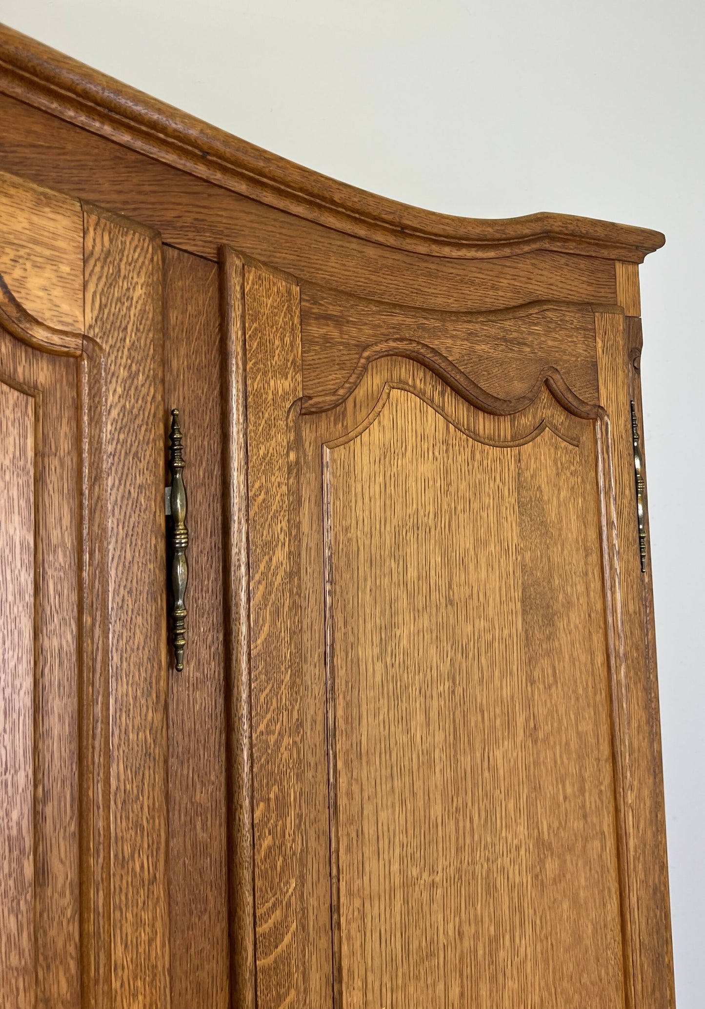 Wardrobe Vintage French Louis XVI Style Oak Four Door Carved Armoire LOT 6401