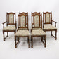 6 Old Charm Dining Chairs Tonwell Rose Upholstery Tudor Brown FREE UK Delivery*. SBR9719/2510D