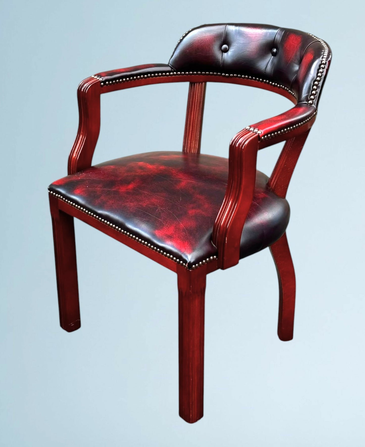 Leather Chesterfield Office Chair / Court Chair