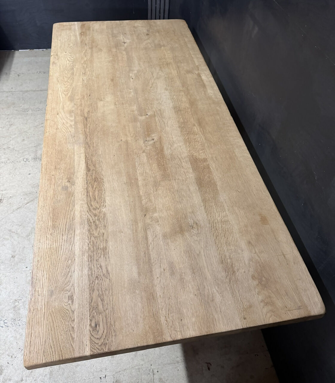 French Bleached Oak Farmhouse Dining Table