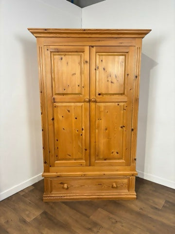 Modern Pine Double Wardrobe