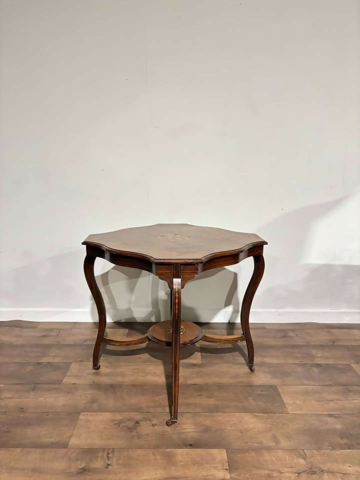 Edwardian Rosewood Inlaid Window Table9