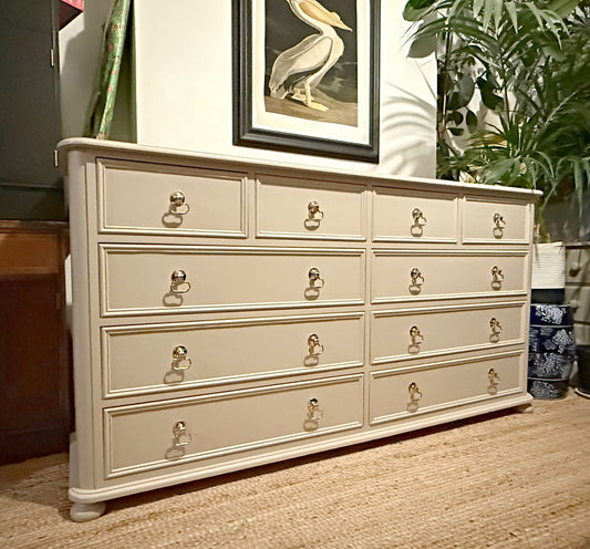 Newly refurbished extra large chest of drawers sideboard dovetail joints bank of drawers