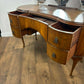 Vintage 1950s Walnut Kidney-Shaped Dressing Table
