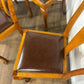 Vintage Set Of Four Honey Oak Dining Chairs