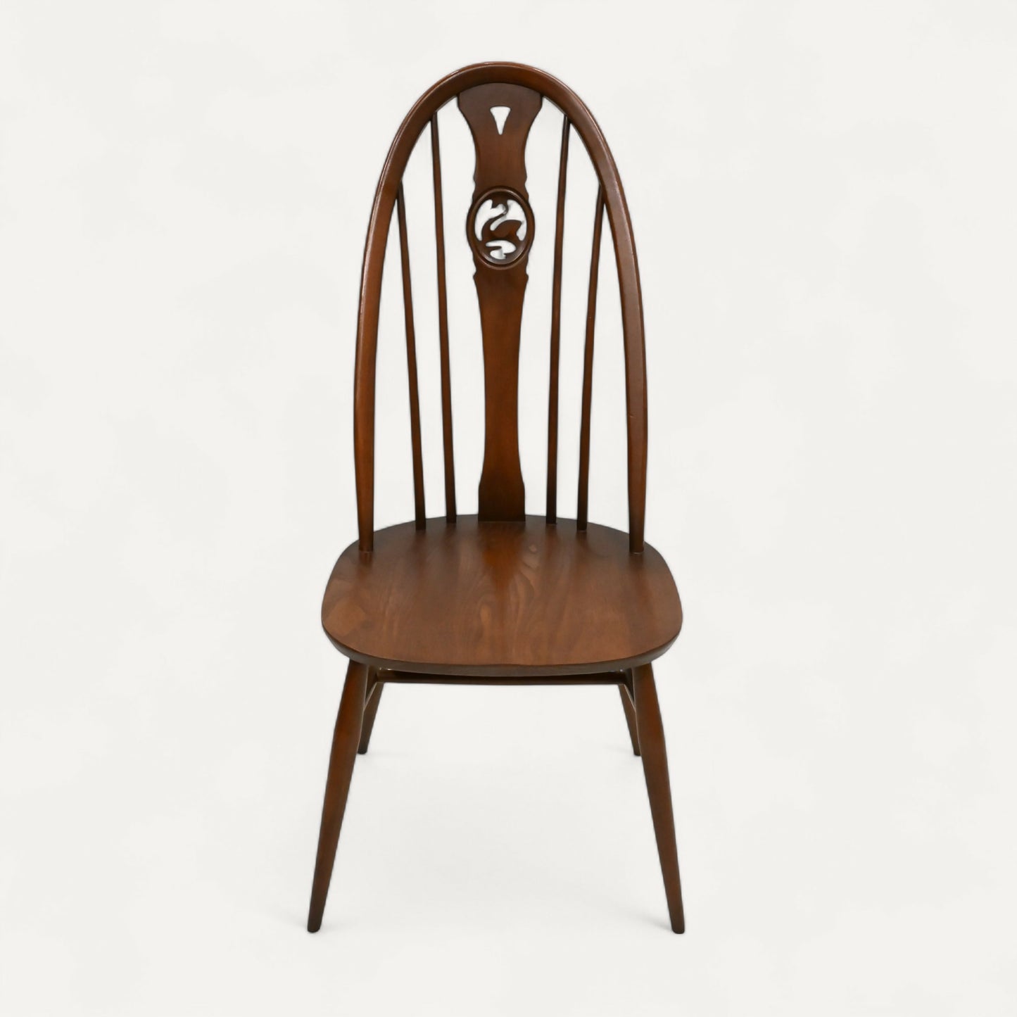 4 Ercol Dining Chairs Windsor Bow Backs Swan Fruitwood Finish FREE UK Delivery. SBR10473/1605E