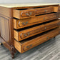 Chest of Drawers Antique French Mahogany Marble Top Carved Cabinet LOT 4809