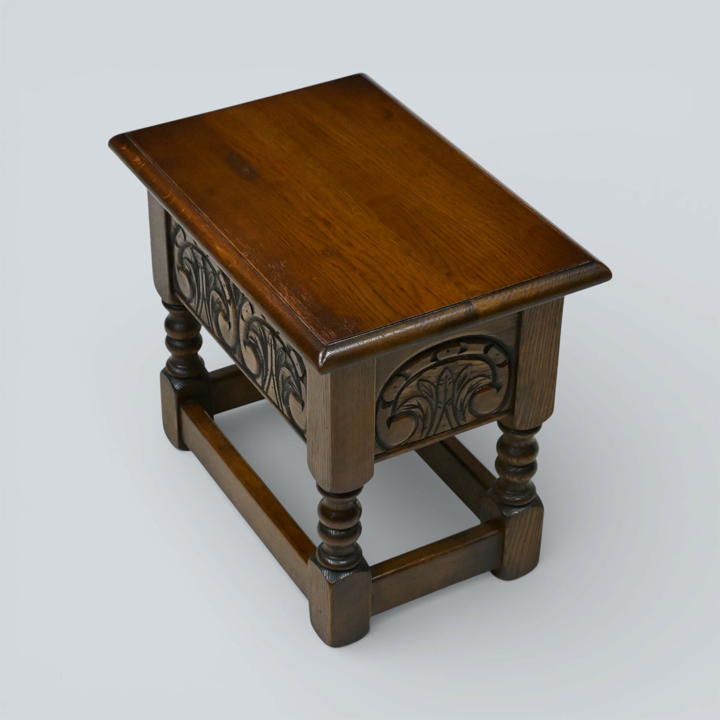 Old Charm Oak Slipper Box Footstool Foot Stool Table Light Oak Free Delivery