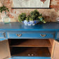Vintage Blue Sideboard / Indian Sideboard / Long Sideboard / Upcycled Cabinet
