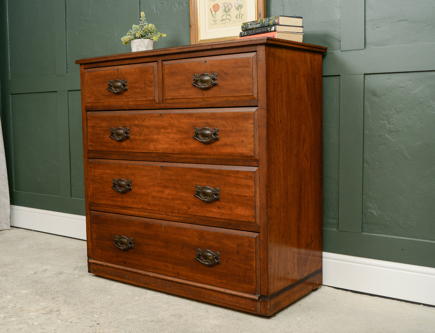 Edwardian Mahogany Chest of Drawers - 2 Over 3