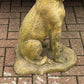 Life Size Pair Of Vintage Garden Dog Statues.