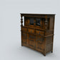 Old Charm Gothic Court Cupboard Buffett Sideboard Light Oak FREE UK Delivery.