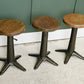 3 Antique Singer Sewing Machinists Stools - Cast Iron - Adjustable Height