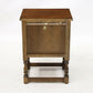 Old Charm Pedestal Cabinet Cupboard Linenfold Doors Tudor Brown FREE DELIVERY. SBR9087/0805D