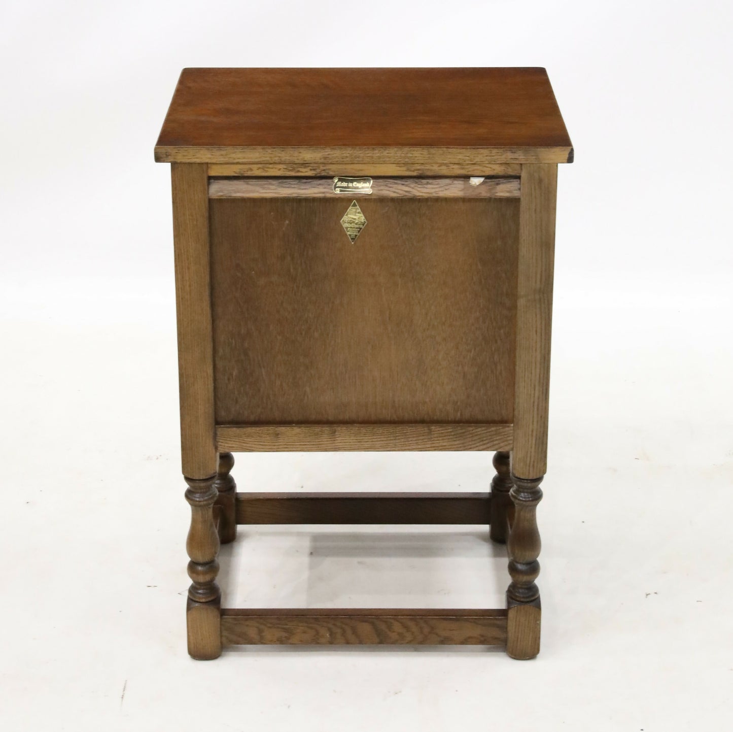 Old Charm Pedestal Cabinet Cupboard Linenfold Doors Tudor Brown FREE DELIVERY. SBR9087/0805D