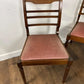 Reproduction Set Of Four Mahogany Inlaid Dining Chairs – Salmon Pink Upholstery