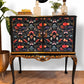 Drinks Cocktail Cabinet Ornate Vintage Home Bar | Velvet, Black, Copper, Florals