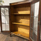 Vintage Oak Two Door Bookcase– Leaded Glass Doors