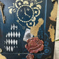 Alice in Steampunk Wonderland Upcyled Cabinet, Drinks Bar, Cocktail Cabinet, Statement, Maximalist MADE TO ORDER