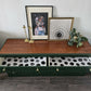 Large Vintage Dark Green Chest of Drawers with Scallops