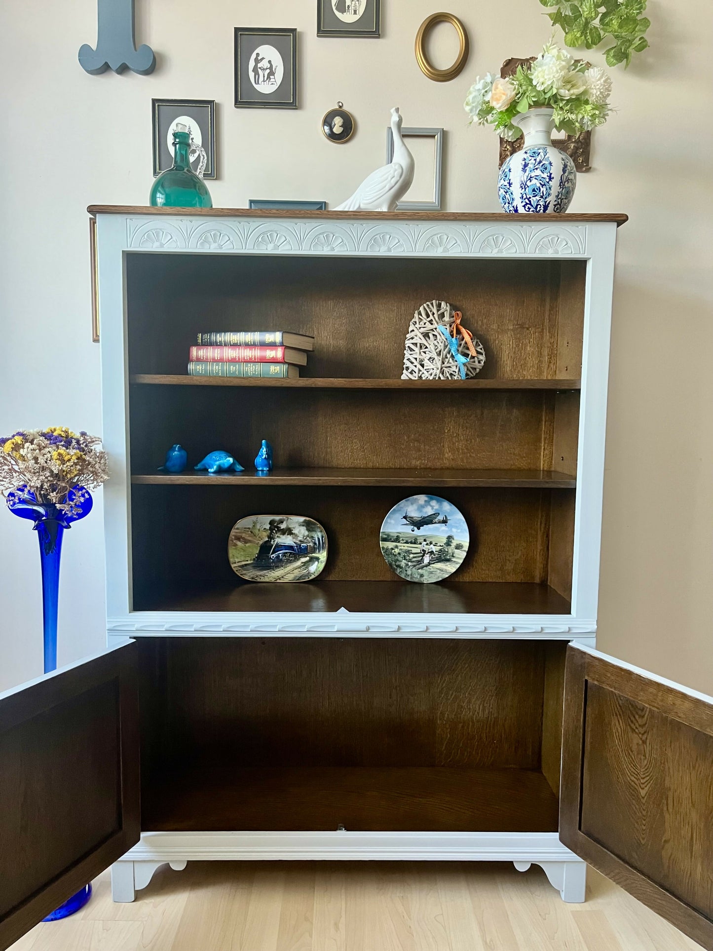 Vintage Jaycee Oak, Cabinet, Bookcase, Display