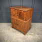 Vintage Walnut Drinks Cocktail Cabinet On Chest